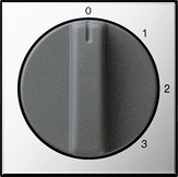Gira 0669605 Abdeckung mit Knebel für 3-Stufenschalter Nullstellung Chrom