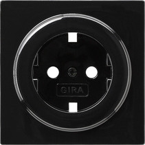 Gira 092047 Abdeckung SCHUKO schwarz S-Color
