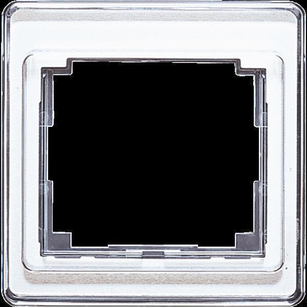 Jung SL584GB Rahmen, 4fach, aus transparentem Acrylglas, farbig hinterlegt