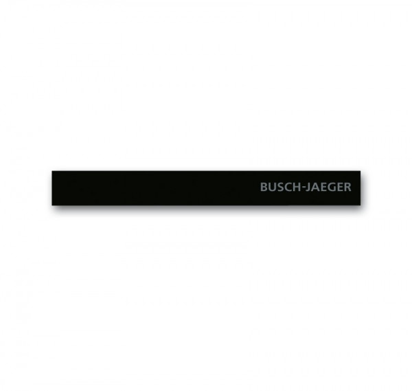 Busch-Jaeger Standardabschlussleiste unten mit Schriftzug Glas schwarz 6349-825-101