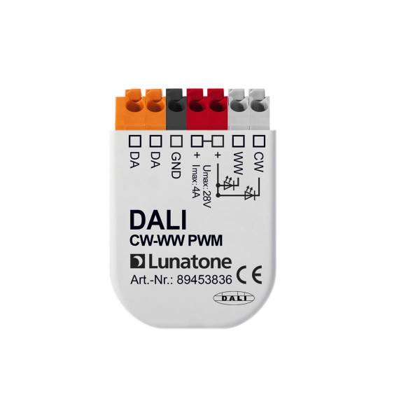 Lunatone 89453836 Dali DT8 CW-WW PWM 4A 12-48V VDC LED Dimmer