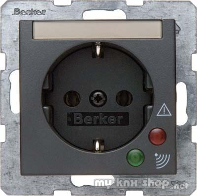 Berker 41081606 Steckdose SCHUKO mit Überspannungsschutz B.3/B.7 anthrazit, matt