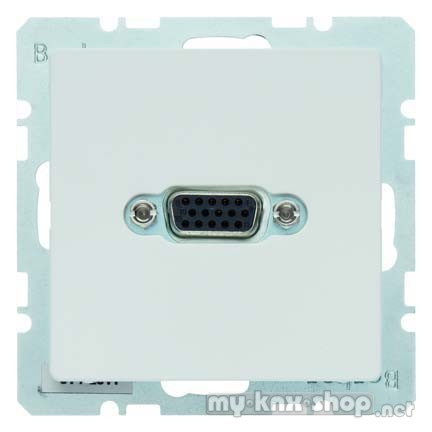 Berker 3315416089 VGA Steckdose mit Schraub-Liftklemmen Q.1/Q.3 polarweiß, samt