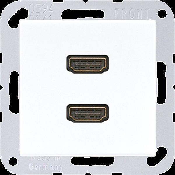 Jung MAA1133 2 x HDMI, Tragring, Schraubbefestigung, bruchsicher