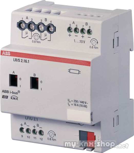 ABB LR/S 2.16.1 KNX Lichtregler Schaltdimmer 2-fach 1-10V 16A REG