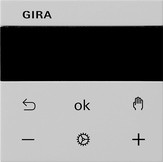 Gira 5394015 System 3000 Raumtemperaturregler BT System 55 Grau matt