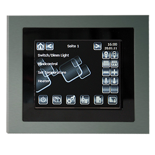 B.E.G. Luxomat 90138 Rahmen für KNX Control Touch-Panel in Edelstahl-Optik