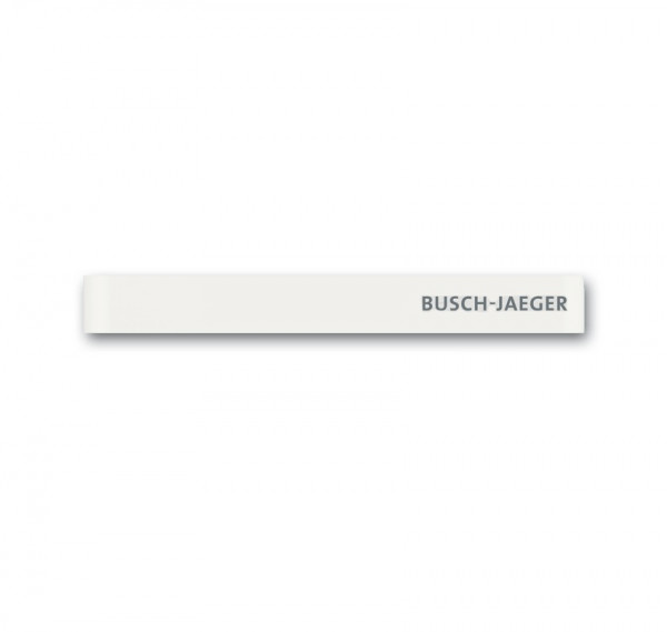Busch-Jaeger Abschlussleiste unten mit Temperaturfühler und Schriftzug weißglas 6352-811-101