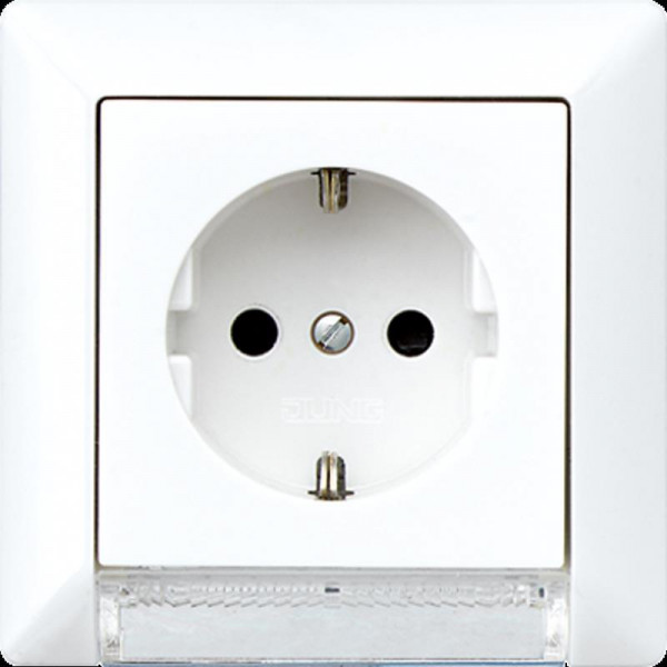 Jung AS520-OBFWWLEDW SCHUKO-Steckdose, 16 A 250 V ~, Berührungsschutz, weißes LED-Orientierungslicht