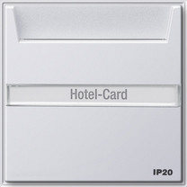 Gira 014066 Hotel-Card-Taster 10 A 250 V mit Beschriftungsfeld IP20 Wechsler 1-polig Reinweiß lackie