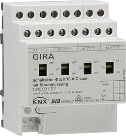 Gira 104500 Schaltaktor 4-fach 16A KNX/EIB REG...
