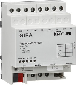 Gira 102200 Analogaktor 4-fach REG KNX/EIB