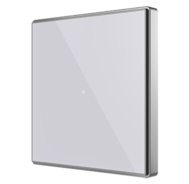 Zennio ZVI-SQTMD1-S kapazitives Touch-Panel mit 1 Taste und Thermostat Square TMD 1 silber