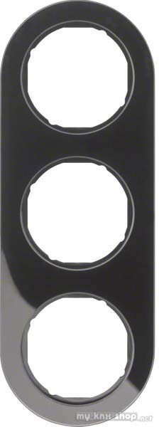 Berker 10132045 Rahmen 3fach Serie R.classic schwarz, glänzend
