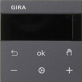 Gira 539428 System 3000 Raumtemperaturregler BT System 55 Anthrazit