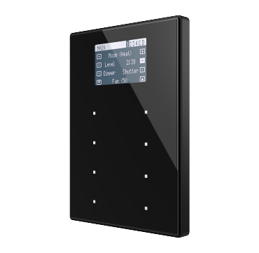 Zennio Kapazitives Touchpanel TMD-Display View - 8 Tasten - Display - Thermostat - Aluminiumrahmen (