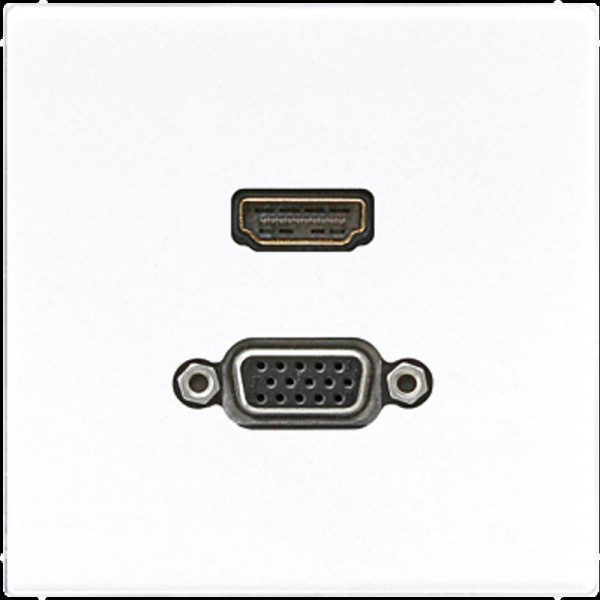 Jung MALS1173 HDMI und VGA, Tragring, Schraubbefestigung, bruchsicher