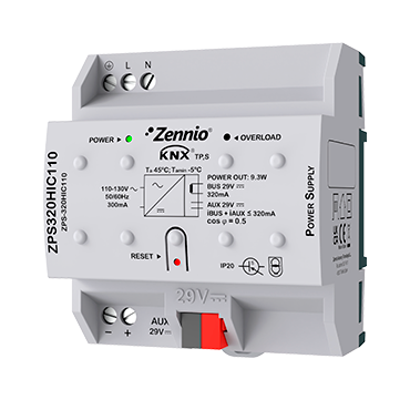 Zennio ZPS-320HIC110 KNX Spannungsversorgung 320mA plus 29VDC 110V