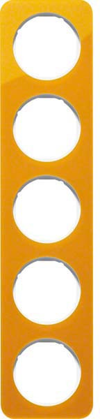 Berker Rahmen 5-fach orange tr./polws glz 10152339