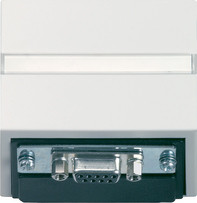 Gira 055803 KNX Datenschnittstelle mit Beschriftungsfeld und Demontageschutz Reinweiß glänzend