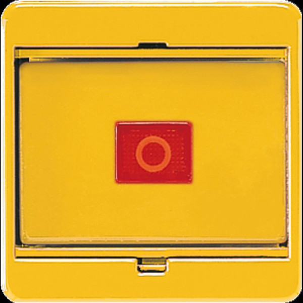 Jung 561GLGE Abdeckung, Glasscheibe, gelbe Wippe mit Linse, für Schalter und Taster