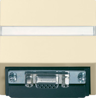 Gira 055801 KNX Datenschnittstelle mit Beschriftungsfeld und Demontageschutz Cremeweiß glänzend