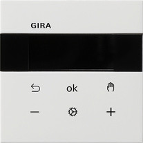 Gira 5393112 System 3000 Raumtemperaturregler Display Flächenschalter Reinweiß glänzend