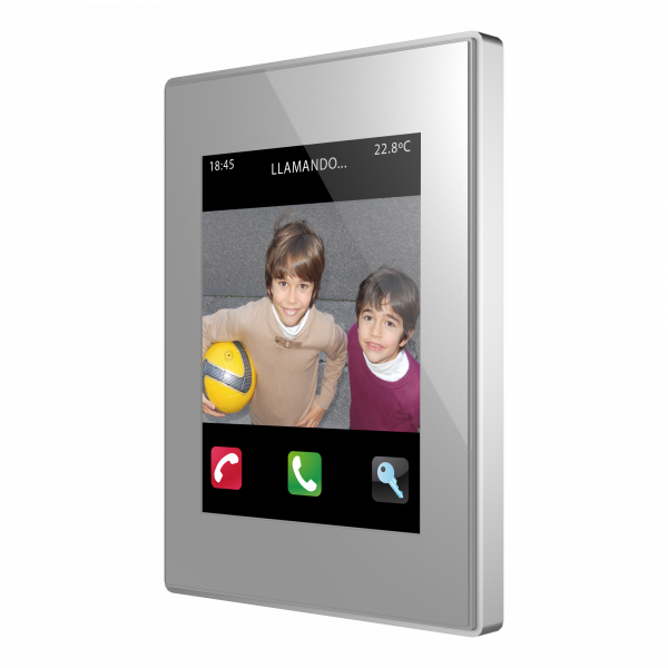 Zennio ZVI-Z41COM-SP Kapazitives Farb-Touchpanel mit Video Intercom Z41 COM Silber