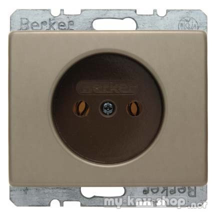 Berker 6161140001 Steckdose ohne Schutzkontakt Arsys hellbronze, Metall